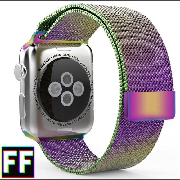 Iridescent Milanese Loop Band for Apple Watch - Picture 2 of 8